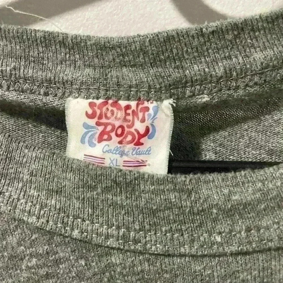 Vintage retro  college sport tee Gray size XL - Picture 3 of 4